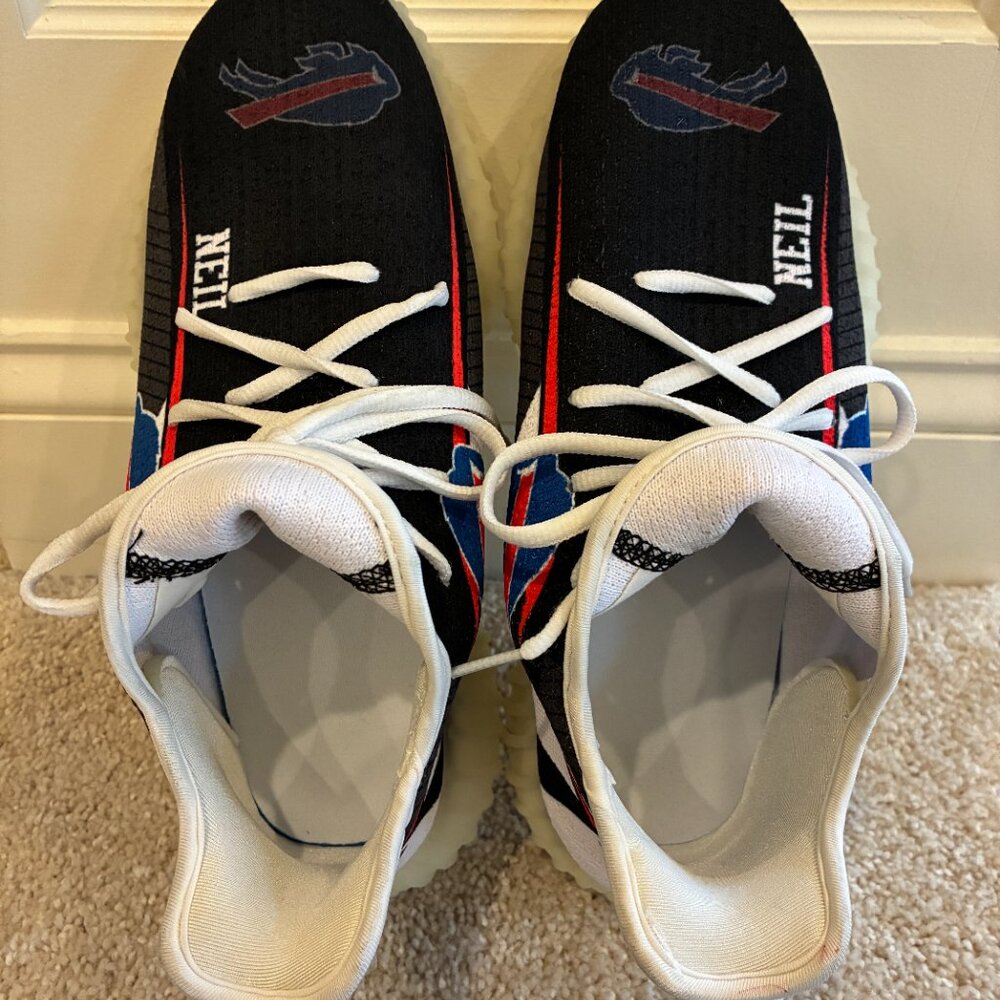 Mens' Custom Buffalo Bills Sneakers Size 8.5 - Picture 6 of 8